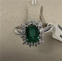 Anello Bolzoni Donna in Oro bianco Smeraldo 1.00 Ct AN0857-W-S - AN0857-W-S